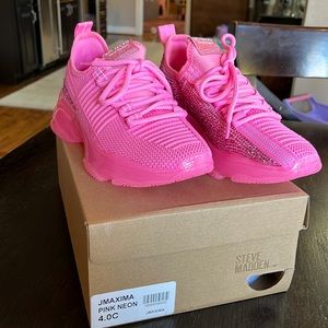 Rare Steve Madden JMaxima Pink Neon Shoes Size 4